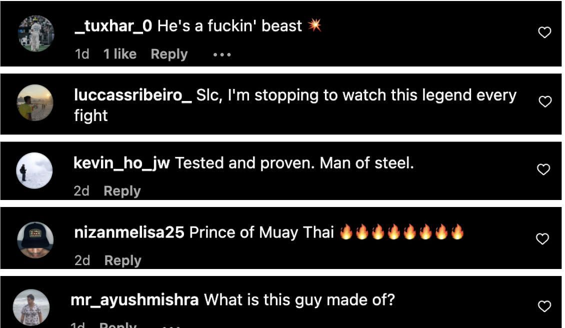 Comments from Instagram